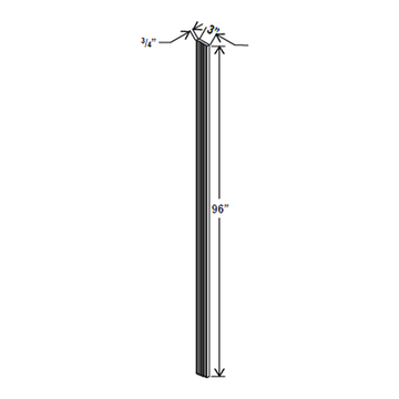 Fluted Tall Filler - 3W x 96H x 3/4D - Charleston Saddle - RTA