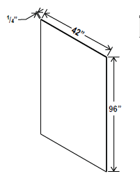 Finished Bead Board Plywood Panel-96W x 42H x 1/4D -Charleston White - RTA