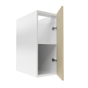 RTA - Fabric Grey - Full Height Single Door Base Cabinets | 12"W x 34.5"H x 24"D