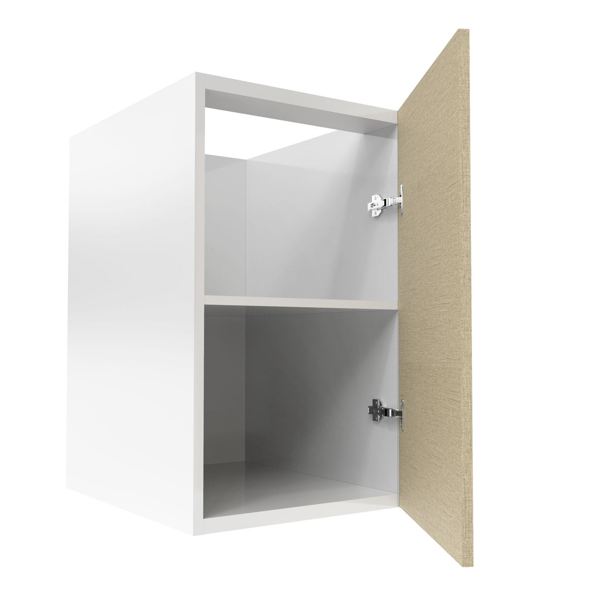 RTA - Fabric Grey - Full Height Single Door Base Cabinets | 24"W x 30"H x 23.8"D