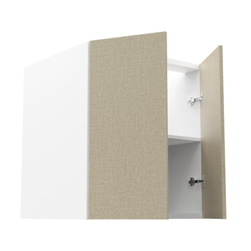 RTA - Fabric Grey - Full Height Double Door Base Cabinets | 27"W x 30"H x 23.8"D