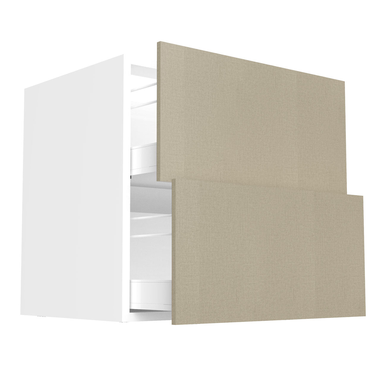 RTA - Fabric Grey - Two Drawer Base Cabinets | 30"W x 30"H x 23.8"D