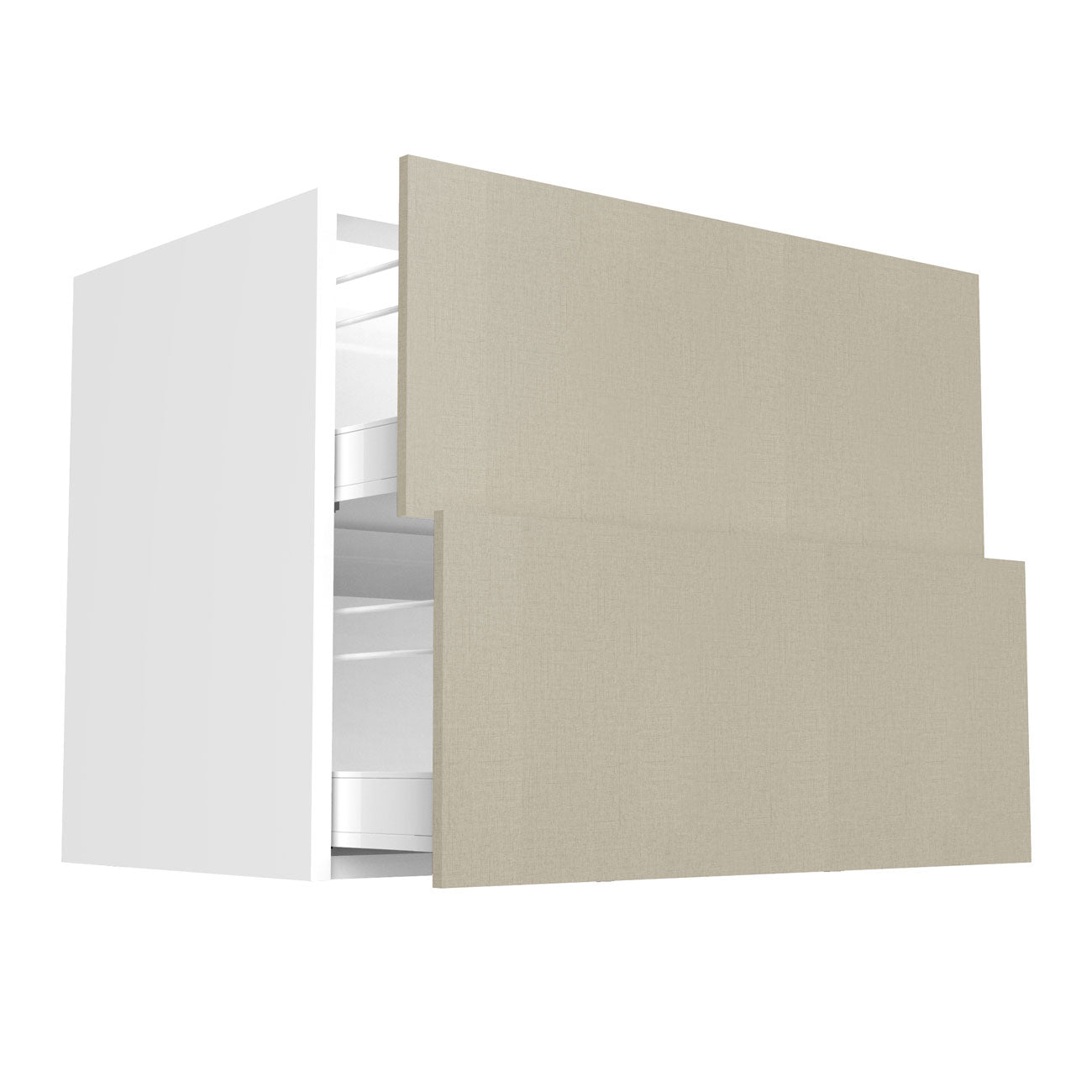 RTA - Fabric Grey - Two Drawer Base Cabinets | 36"W x 30"H x 23.8"D