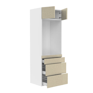 RTA - Fabric Grey - Single Oven Tall Cabinets | 30"W x 84"H x 23.8"D