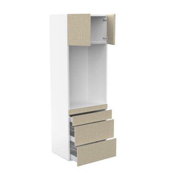 RTA - Fabric Grey - Single Oven Tall Cabinets | 30"W x 90"H x 24"D