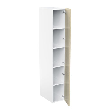 RTA - Fabric Grey - Single Door Tall Cabinets | 15"W x 90"H x 23.8"D
