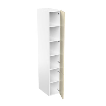 RTA - Fabric Grey - Single Door Tall Cabinets | 15"W x 96"H x 23.8"D