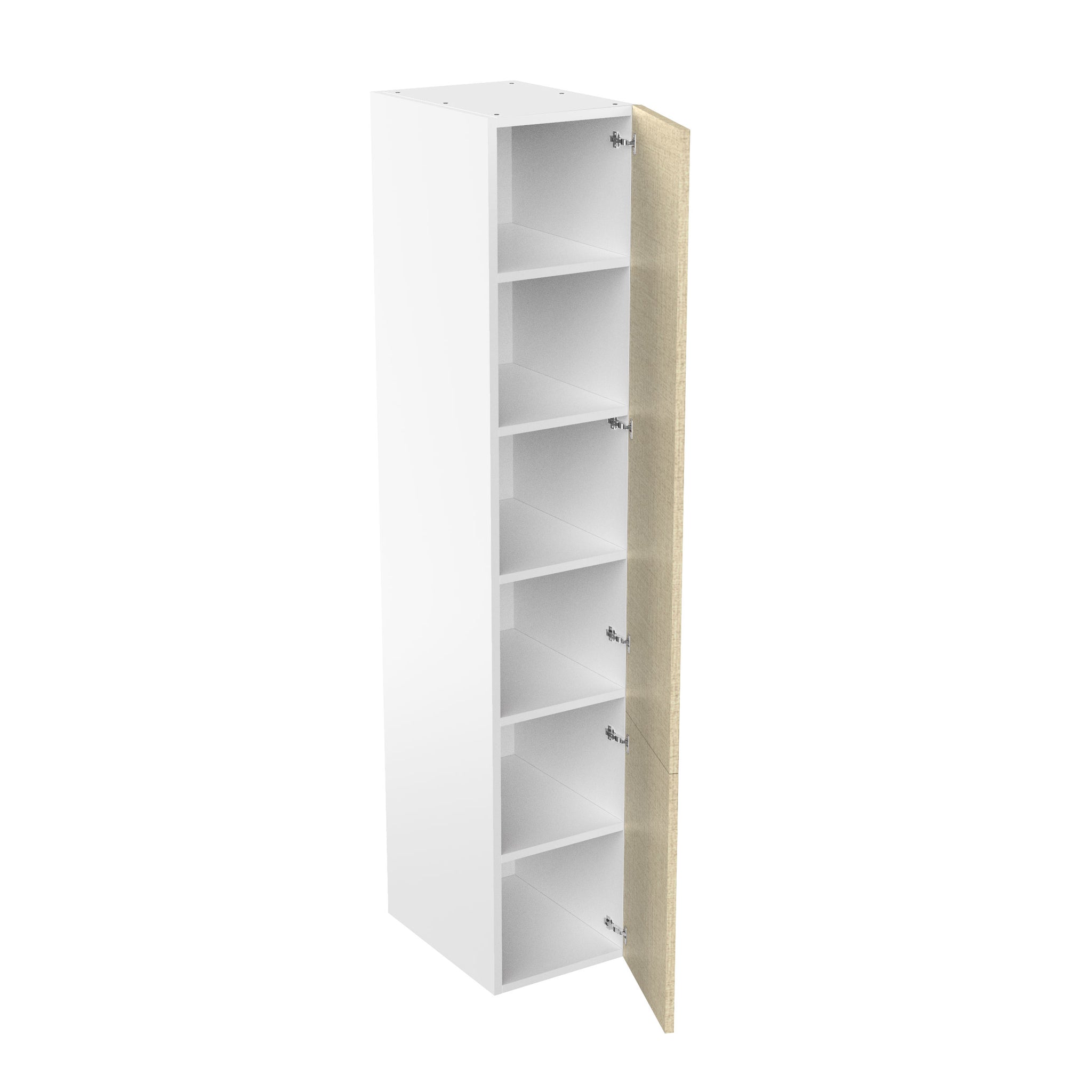 RTA - Fabric Grey - Single Door Tall Cabinets | 18"W x 96"H x 23.8"D
