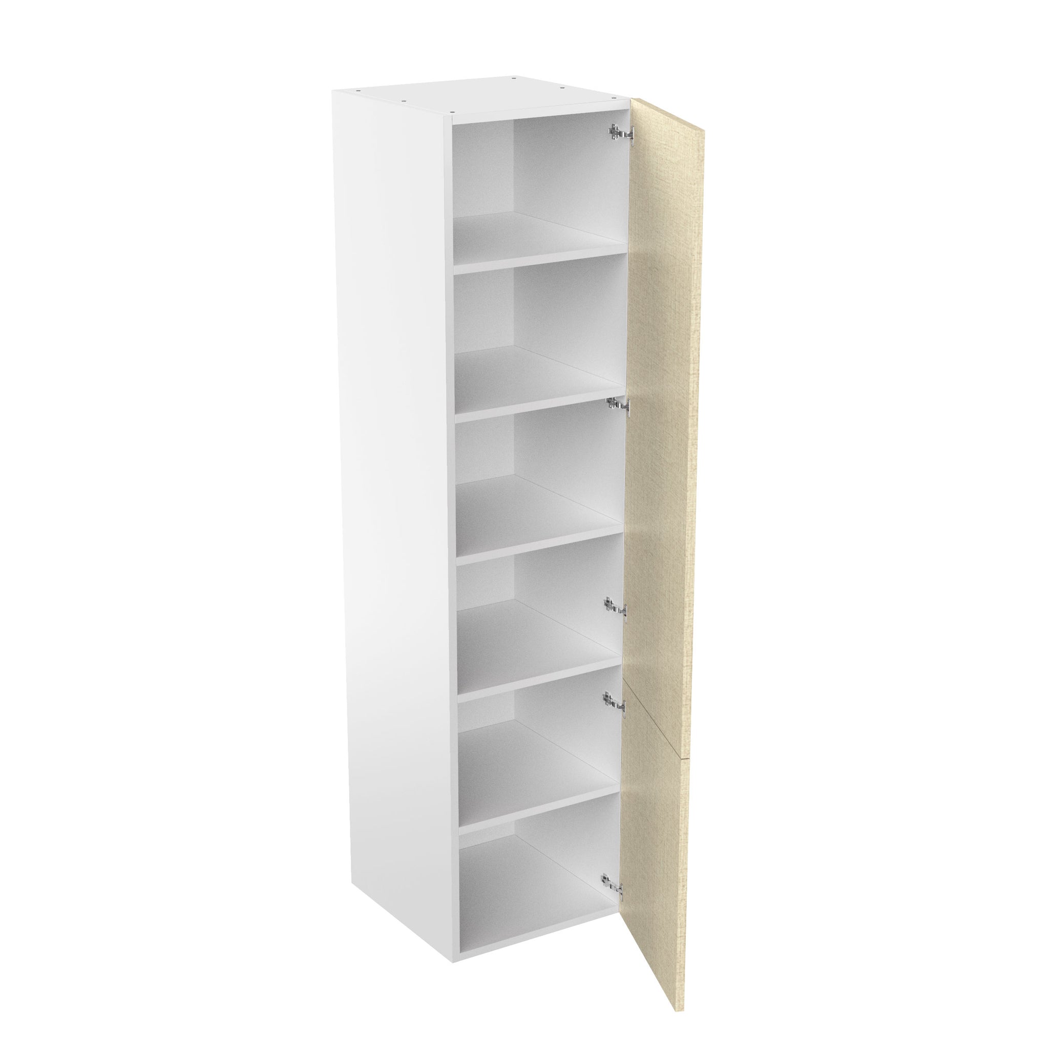 RTA - Fabric Grey - Single Door Tall Cabinets | 24"W x 96"H x 23.8"D