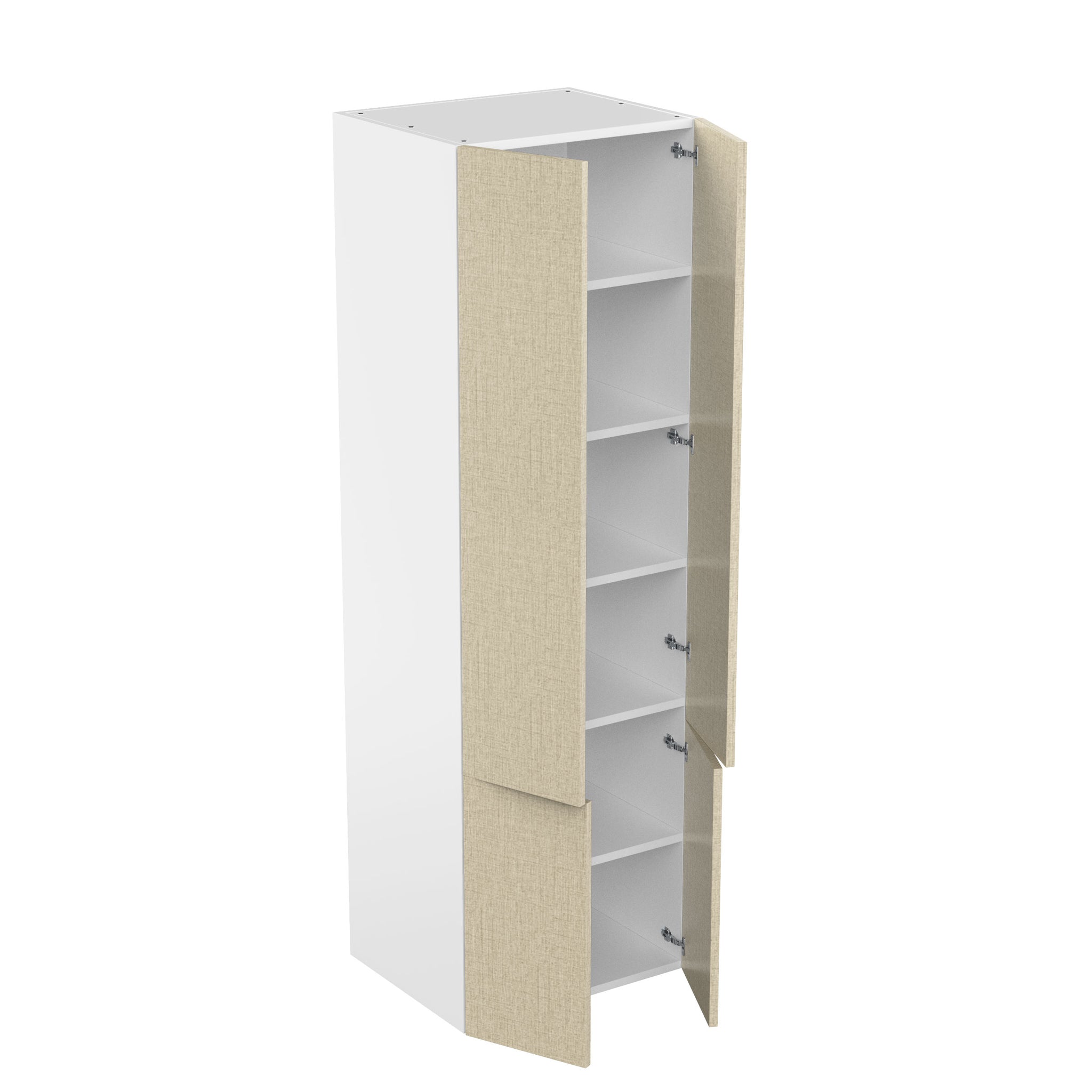 RTA - Fabric Grey - Double Door Tall Cabinets | 30"W x 96"H x 24"D