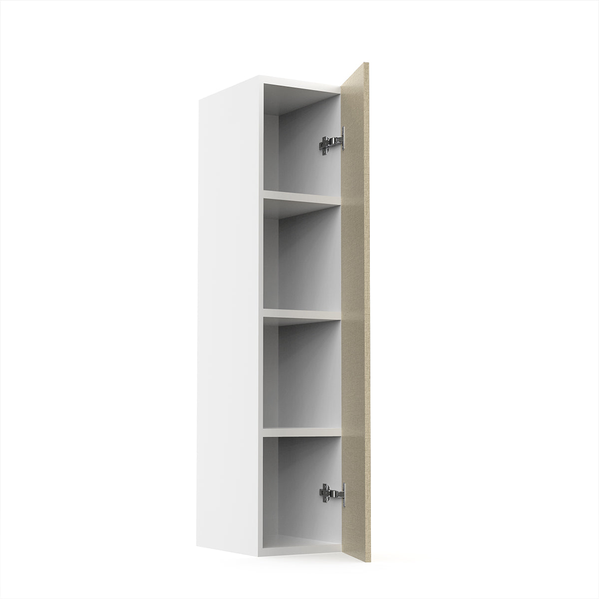 RTA - Fabric Grey - Single Door Wall Cabinets | 9"W x 42"H x 12"D