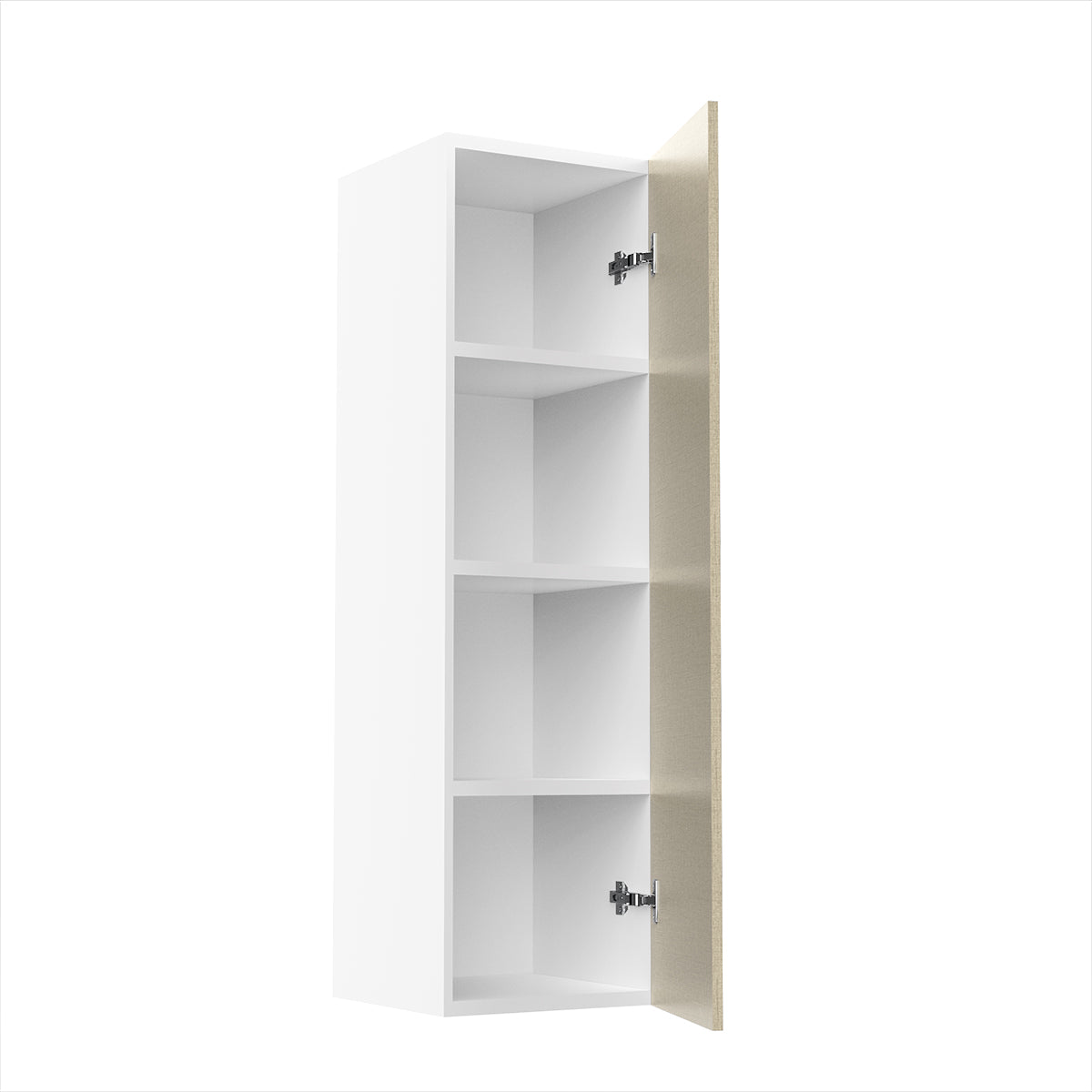 RTA - Fabric Grey - Single Door Wall Cabinets | 12"W x 42"H x 12"D
