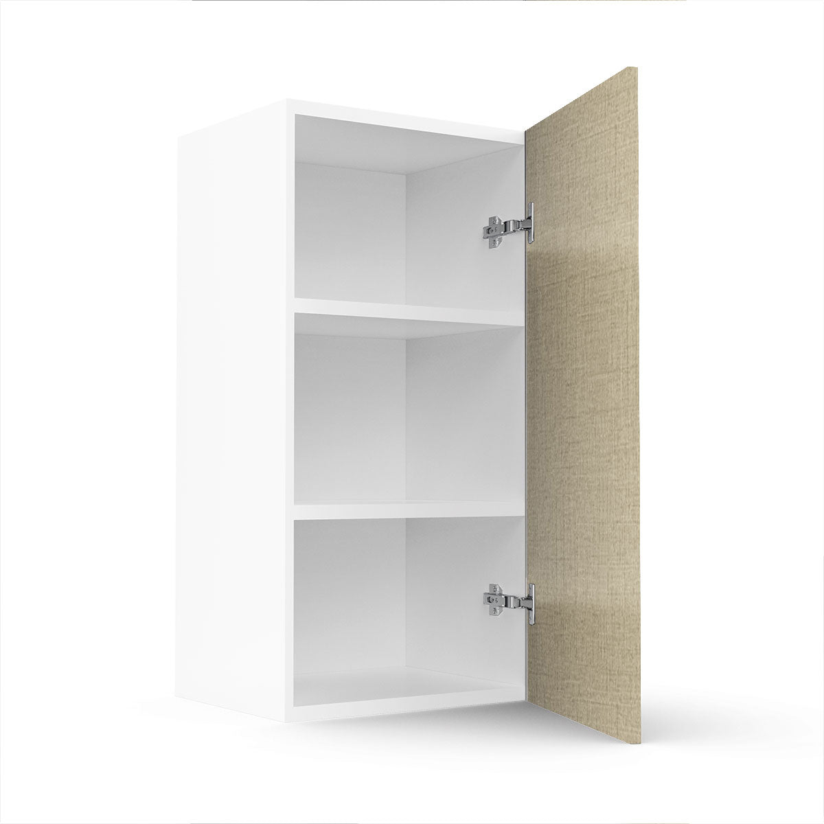 RTA - Fabric Grey - Single Door Wall Cabinets | 15"W x 30"H x 12"D