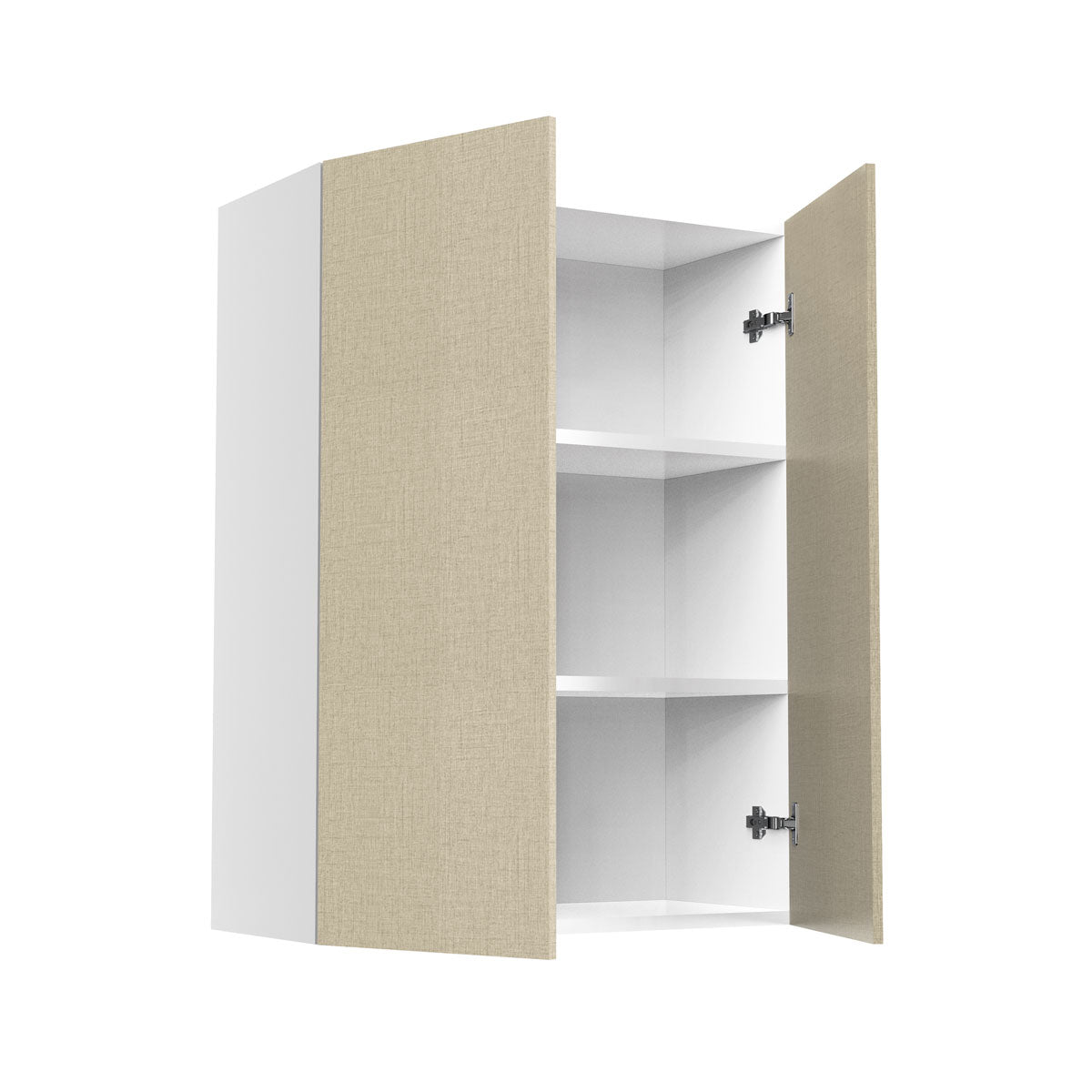 RTA - Fabric Grey - Double Door Wall Cabinets | 27"W x 36"H x 12"D