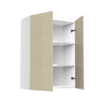 RTA - Fabric Grey - Double Door Wall Cabinet | 24"W x 42"H x 12"D