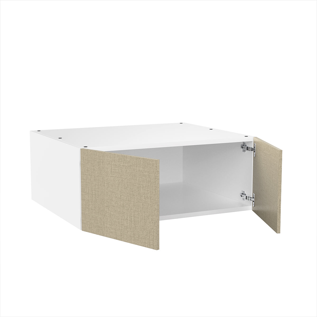 RTA - Fabric Grey - Double Door Refrigerator Wall Cabinets | 30"W x 12"H x 24"D