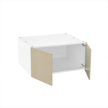 RTA - Fabric Grey - Double Door Refrigerator Wall Cabinets | 30"W x 15"H x 24"D