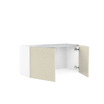 RTA - Fabric Grey - Double Door Wall Cabinets | 30"W x 15"H x 12"D