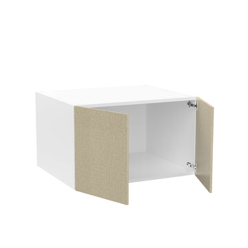 RTA - Fabric Grey - Double Door Refrigerator Wall Cabinets | 30"W x 18"H x 24"D