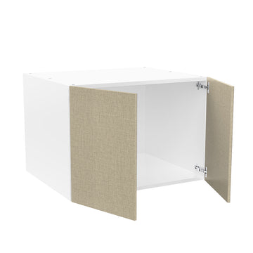 RTA - Fabric Grey - Double Door Refrigerator Wall Cabinets | 30"W x 21"H x 24"D
