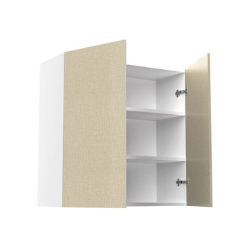 RTA - Fabric Grey - Double Door Wall Cabinets | 30"W x 30"H x 12"D