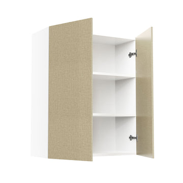 RTA - Fabric Grey - Double Door Wall Cabinets | 30