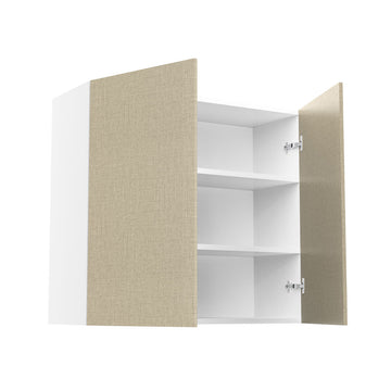 RTA - Fabric Grey - Double Door Wall Cabinets | 33"W x 30"H x 12"D