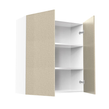 RTA - Fabric Grey - Double Door Wall Cabinets | 33"W x 36"H x 12"D