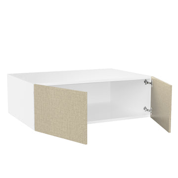 RTA - Fabric Grey - Double Door Refrigerator Wall Cabinets | 36"W x 12"H x 24"D