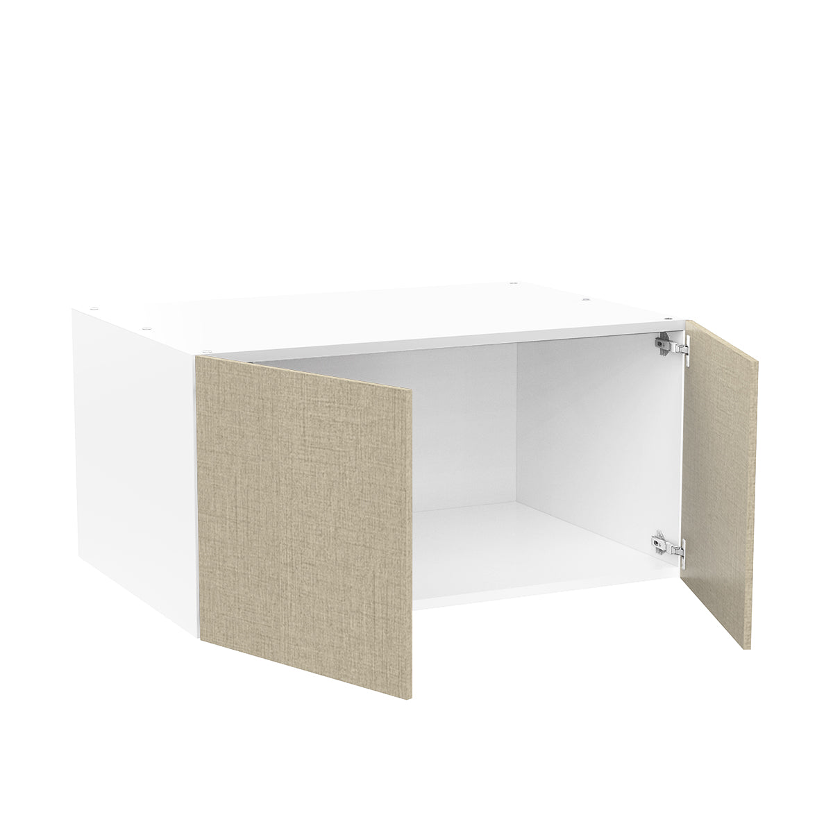 RTA - Fabric Grey - Double Door Refrigerator Wall Cabinets | 36"W x 18"H x 24"D