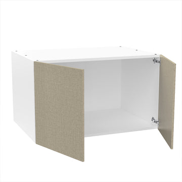 RTA - Fabric Grey - Double Door Refrigerator Wall Cabinets | 36"W x 21"H x 24"D