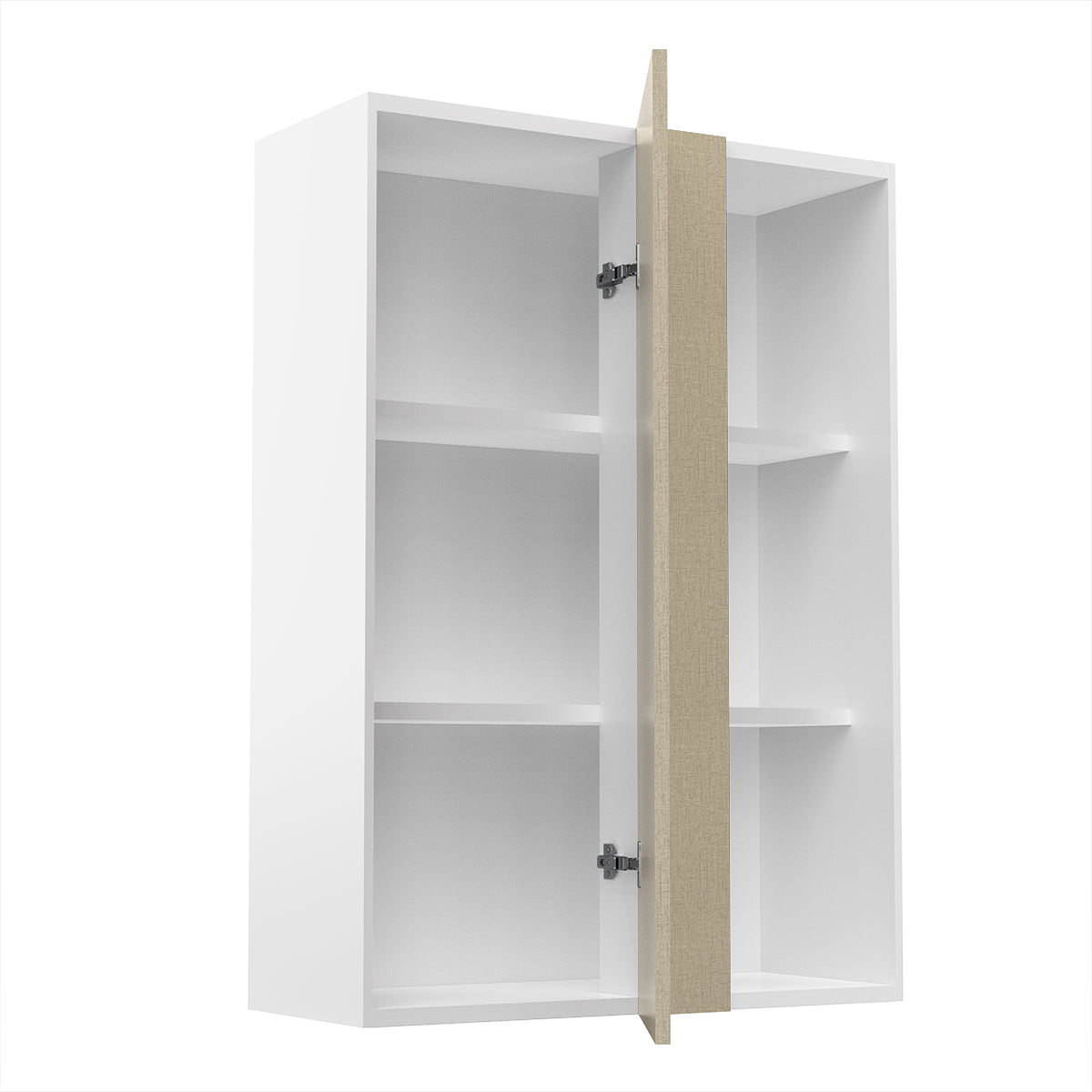 RTA - Fabric Grey - Single Door Wall Cabinets | 30"W x 42"H x 12"D