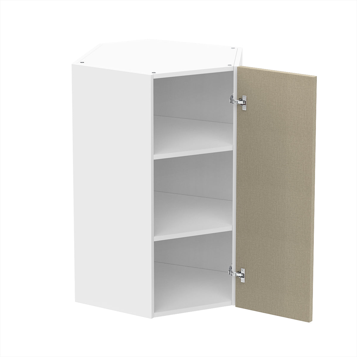 RTA - Fabric Grey - Diagonal Wall Cabinets | 24"W x 36"H x 12"D