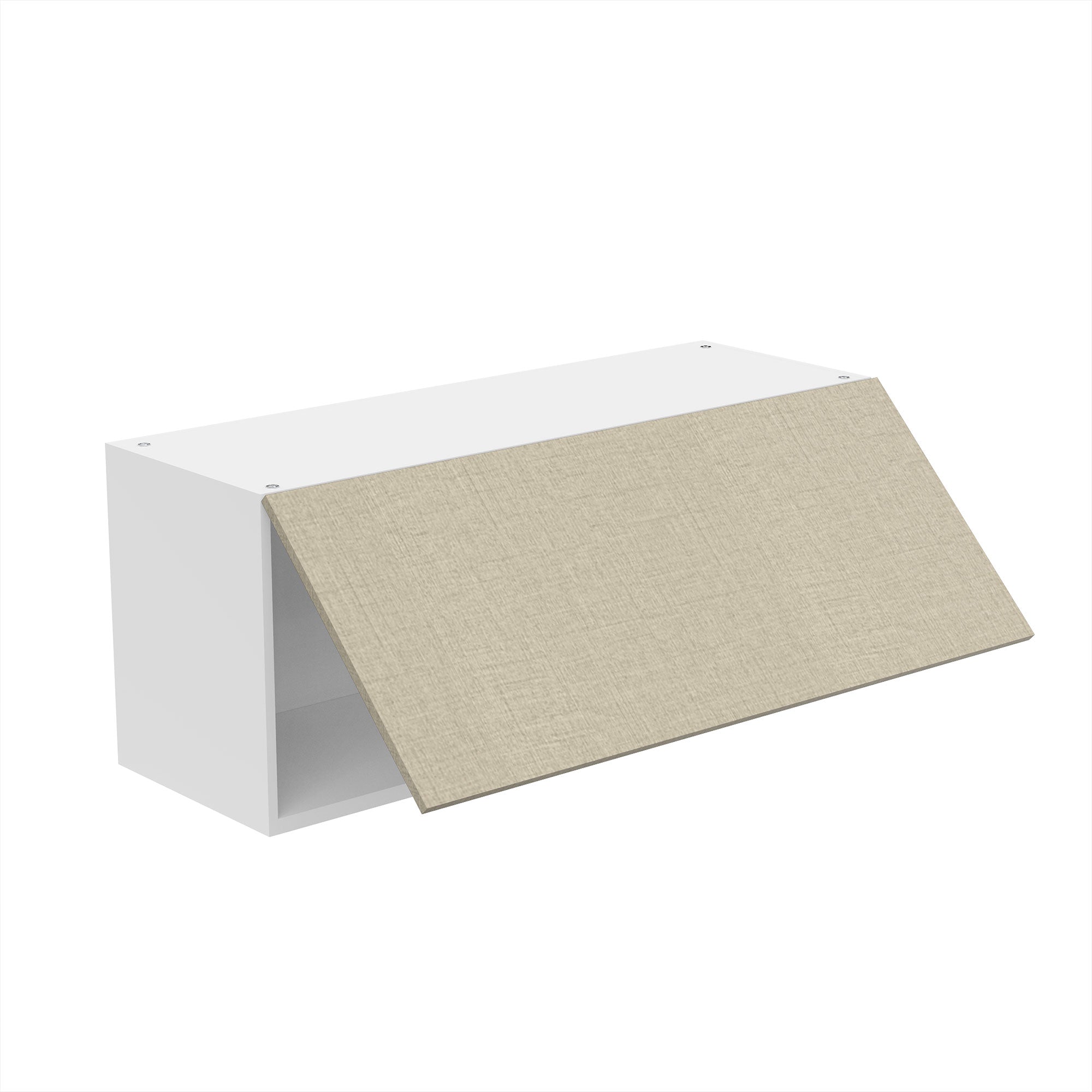 RTA - Fabric Grey - Horizontal Door Wall Cabinets | 36"W x 15"H x 12"D