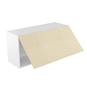 RTA - Fabric Grey - Horizontal Door Wall Cabinets | 36"W x 18"H x 12"D