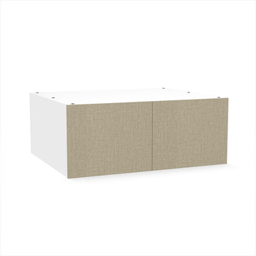RTA - Fabric Grey - Double Door Refrigerator Wall Cabinets | 33