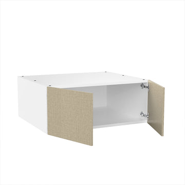 RTA - Fabric Grey - Double Door Refrigerator Wall Cabinets | 33"W x 12"H x 24"D