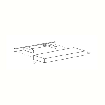 30 Inch Wide Floating Shelf - Luxor White Shaker - Ready To Assemble, 30