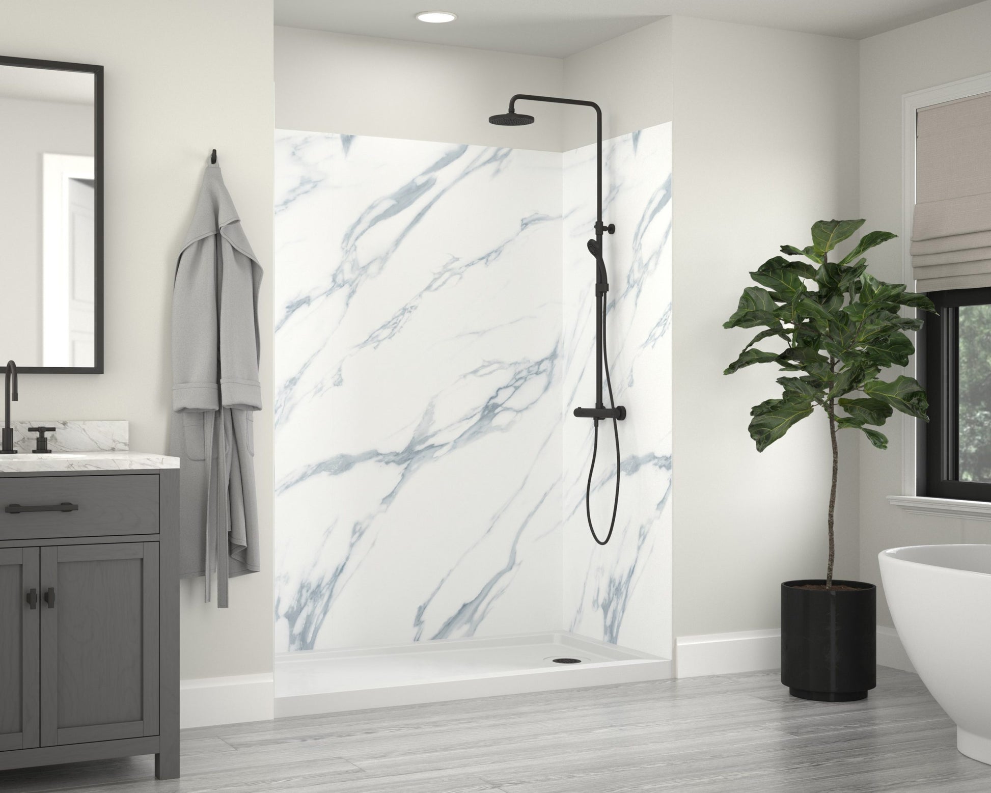 Contemporary Shower Accessories for Laminate Wall Panels & Tile Showers  from Bath Doctor on