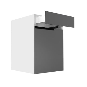 RTA - Glossy Grey - Single Door Base Cabinets | 21"W x 30"H x 23.8"D