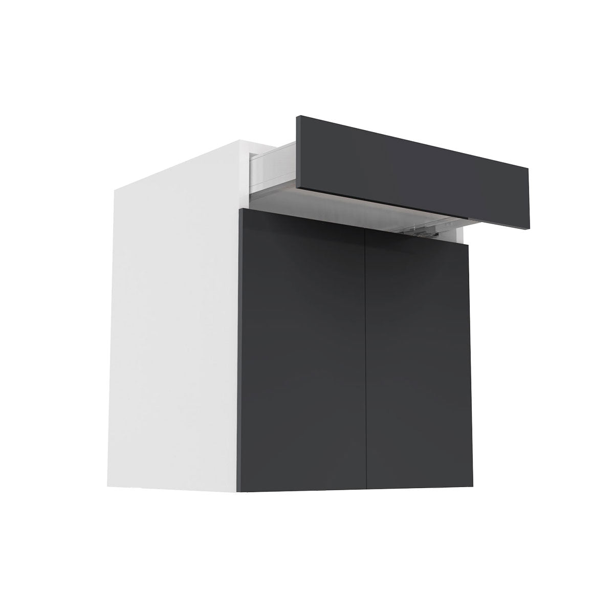 RTA - Glossy Grey - Double Door Base Cabinets | 24"W x 30"H x 23.8"D