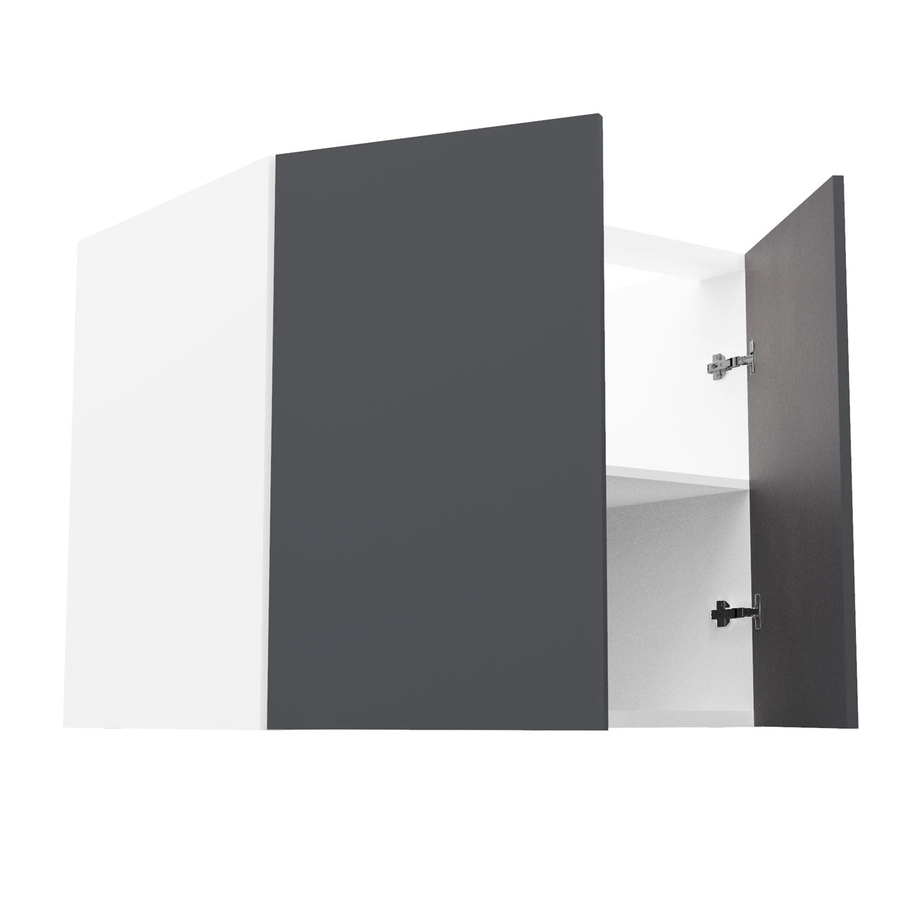 RTA - Glossy Grey - Full Height Double Door Base Cabinets | 36"W x 30"H x 23.8"D