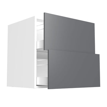 RTA - Glossy Grey - Two Drawer Base Cabinets | 30