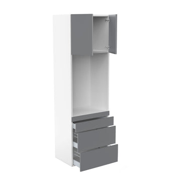 RTA - Glossy Grey - Single Oven Tall Cabinets | 30