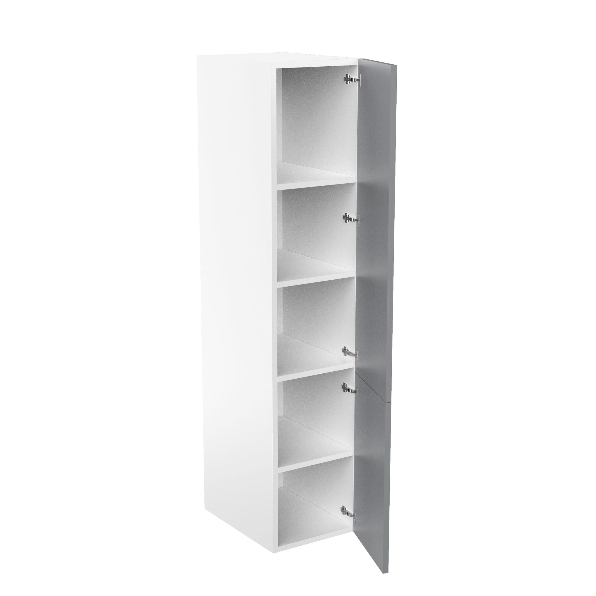 RTA - Glossy Grey - Single Door Tall Cabinets | 18"W x 84"H x 23.8"D
