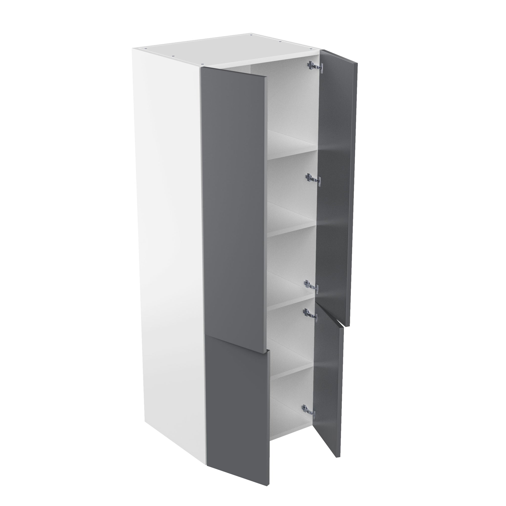 RTA - Lacquer Grey - Double Door Tall Cabinet | 24"W x 90"H x 23.8"D