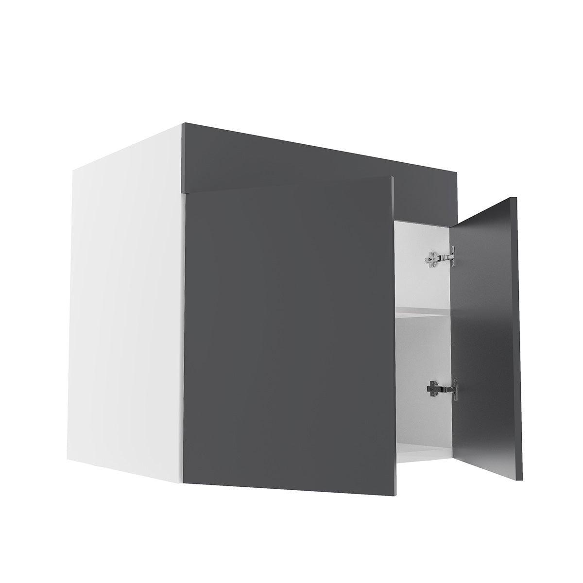 RTA - Glossy Grey - Sink Base Cabinets | 33"W x 30"H x 23.8"D