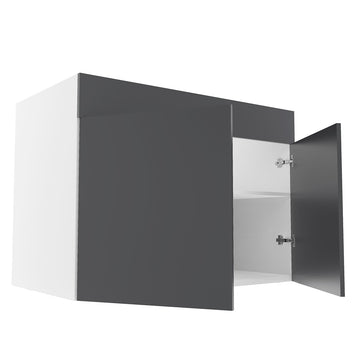 RTA - Glossy Grey - Sink Base Cabinets | 42"W x 30"H x 23.8"D