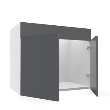 RTA - Glossy Grey - Sink Vanity Cabinets | 36