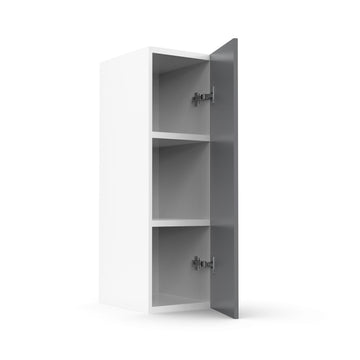 RTA - Glossy Grey - Single Door Wall Cabinets | 9"W x 30"H x 12"D